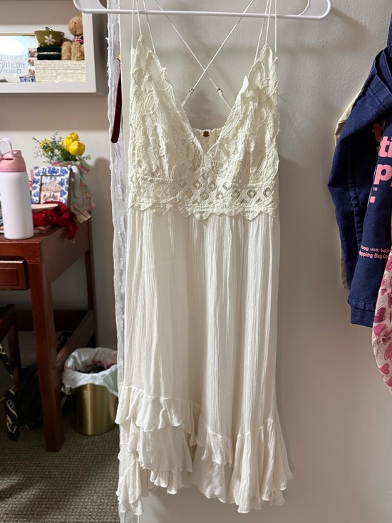 Free People Dresses & Skirts - Free People White Lace Mini Dress